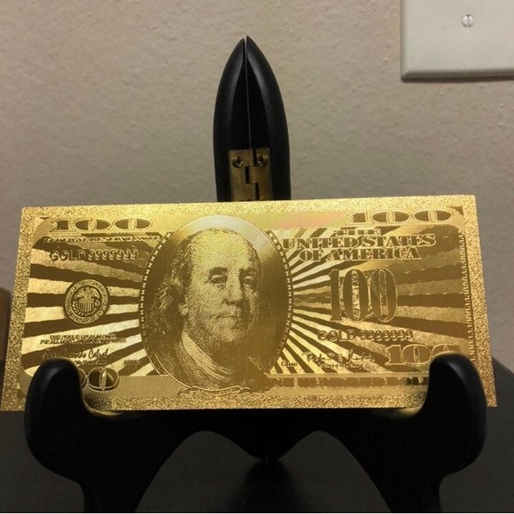 24k Gold Foil Plated US Currency Banknote Collection - Picture 6 of 9